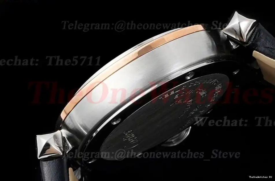 30mm Cartier Pasha RG De AF Black Quartz LE White Ladies Dial 0324